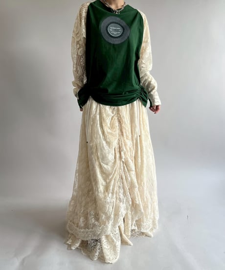 【RE;CIRCLE】 RE Lace Switching Raglan T-Shirt / 250605-007