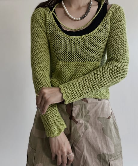 【USED】 Crochet Long Sleeves Top / 220430-005