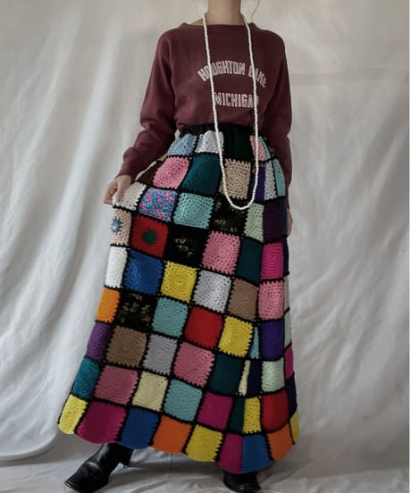 【RE;CIRCLE】 RE Granny Long Skirt①/211216-040