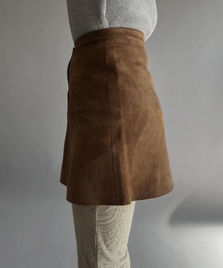 【USED】 Suede Mini Skirt/  240224-019