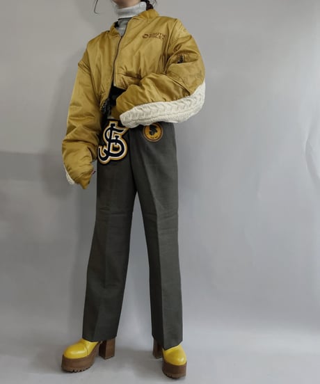 【RE;CIRCLE】 RE Short MA-1 Alan Docking Jacket Mustard Color / 221208-004