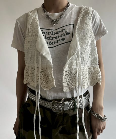 【RE;CIRCLE】RE Crochet Short Vest / 250515-007