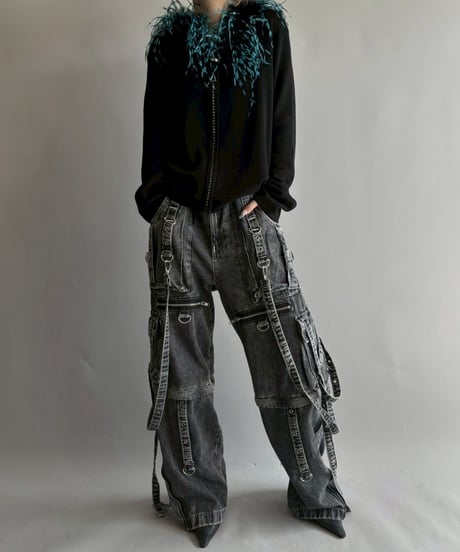 【USED】 TRIPPPRS X-Strap Paint Fog Wash Denim / 251018-009
