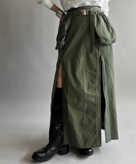 【RE;CIRCLE】 RE ARMY Belt Back Skirt/ 240919-004
