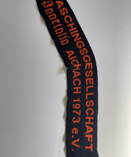 【USED】 Knit Soccer Muffler Orange × Black / 230206-029