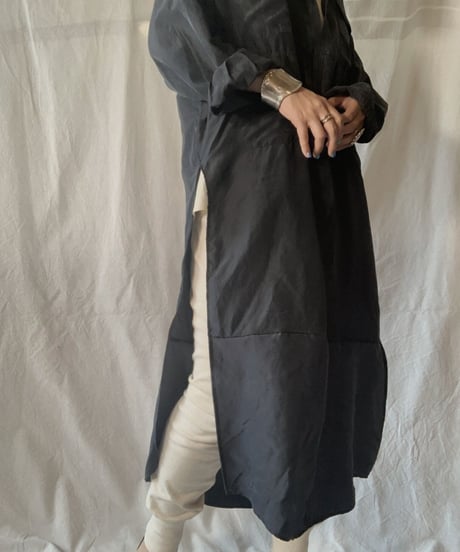 【RE;CIRCLE】 RE Silk Open Collar One-piece/210613-004