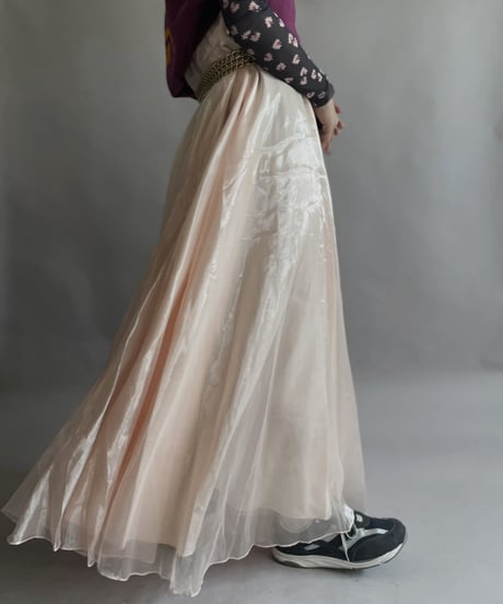 【USED】 Pelicana Poly Long Skirt / 230408-005