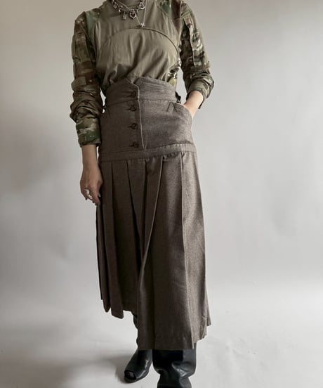 【USED】 Pleats Long Skirt  /250412-037