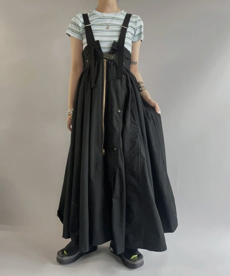 【2026SS最終 / RE;CIRCLE】 RE U.S Military Rebuild 2way One-piece (Black)/ ARMY-02