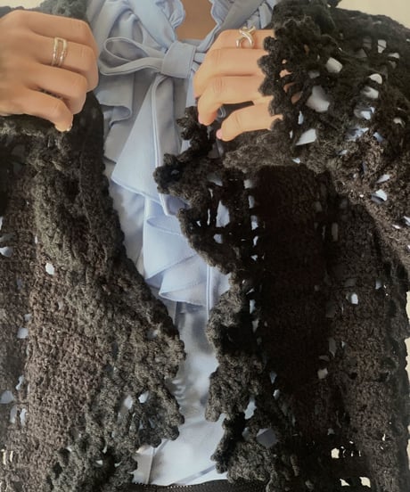 【USED】Crochet Knit Cardigan③/210217-041