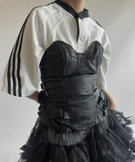 【USED】 Leather Bra Top / 250712-004