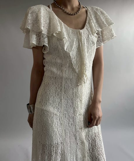 【USED】 Lace Pattern S/S One-Piece  /251012-012