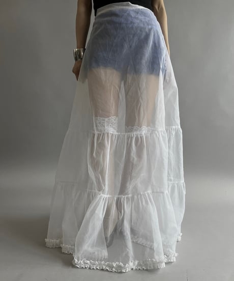 【USED 】Sheer Long Skirt + SOX / 240706-027