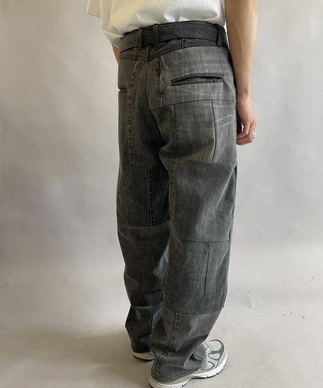 【RE;CIRCLE】 RE Denim Patch Work Pants Black / 230909-027