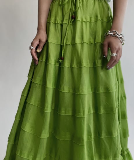 【USED】 Tiered Long Skirt / 220813-027