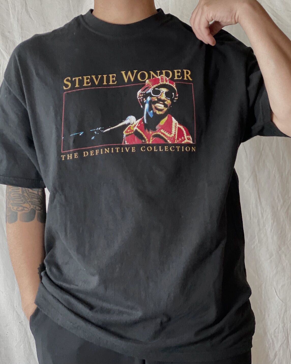 ✅️ USA製 スティービーワンダー 1995 ビンテージ 90s Tシャツ USED】 S/S T-shirt STEVIE WONDER/210526-025 | T
