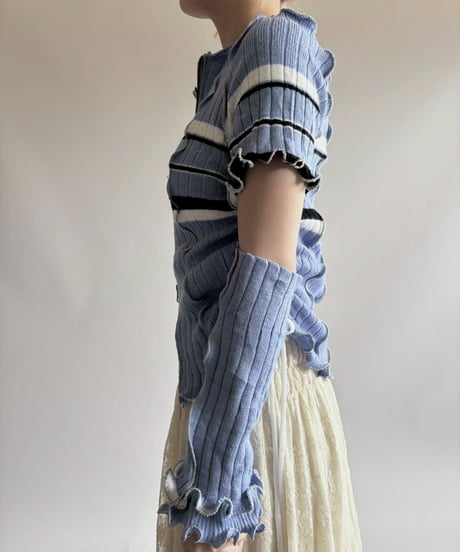 【Chinatsu Aoyama】 RE Mellow knit Top + Arm  / 250710-015
