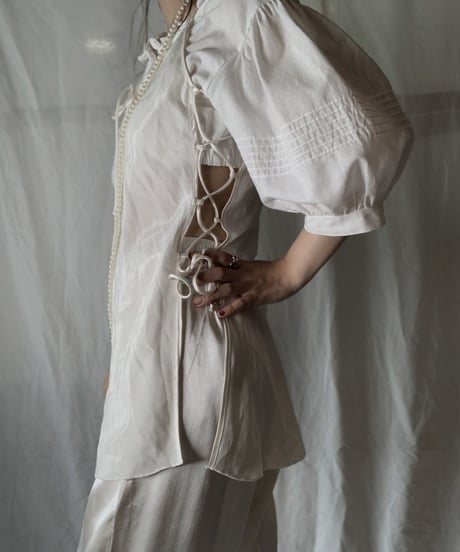 【USED】 Lace Up Camisole Top/210714-027