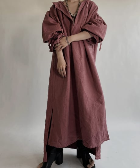 【RE;CIRCLE】RE Dyed French Mattress Cover One-piece -Santa Fe Pink- / 220512-013