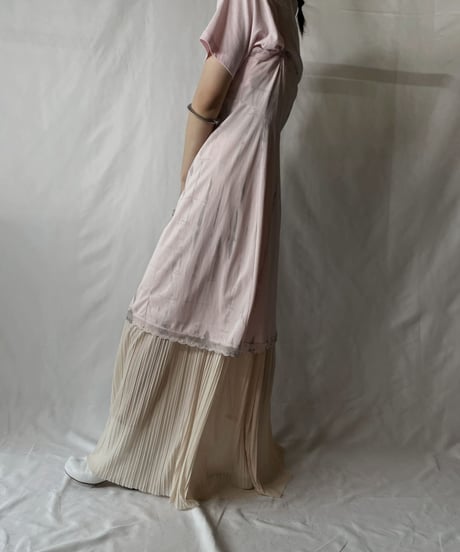 【USED】 Poly  Long Pleats Skirt④/20210819-033