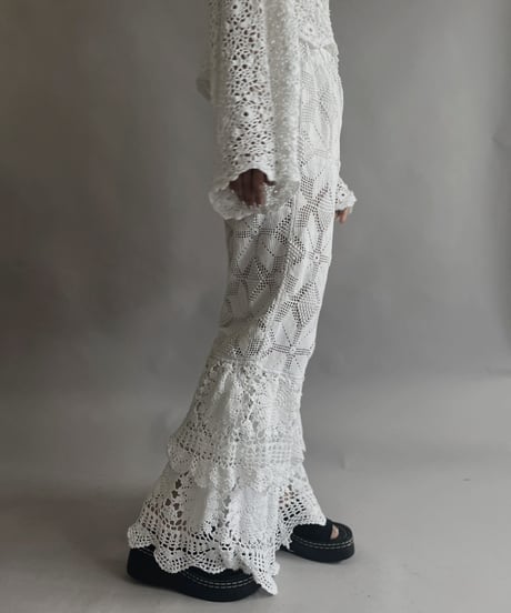 【RE;CIRCLE】 RE Crochet Tiered Pants / 230504-010