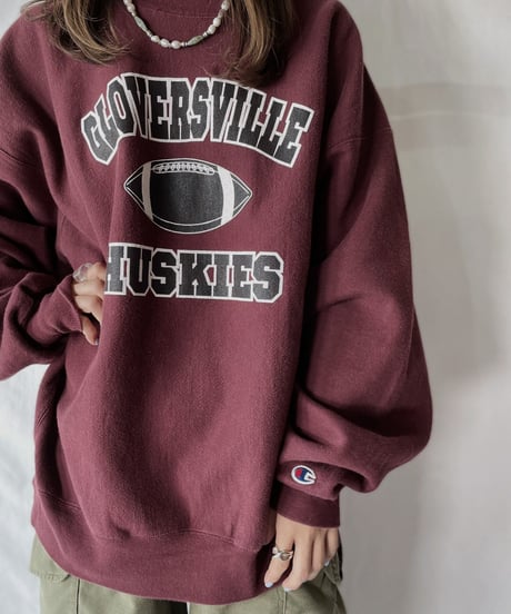 【USED】   Champion Reverse Weave Sweat GLOVERSVILLE/211007-024