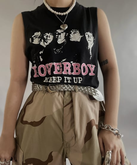 【USED 】Made in USA LOVER BOY Cut Off Tank Top/240505-007