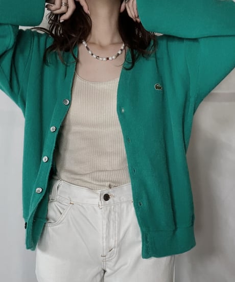 【USED】   LACOSTE Knit Cardigan⑥/211126-014