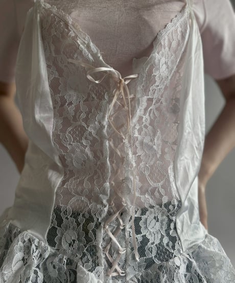【USED】 Lace Design Camisole Leotard / 260516-017