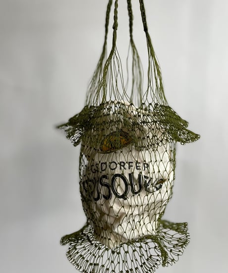 【USED】 Lecabas Mesh Bag Plain Khaki 6 / 220416-082