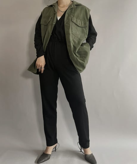 【USED】  Army Olive Green Vest / 221015-007