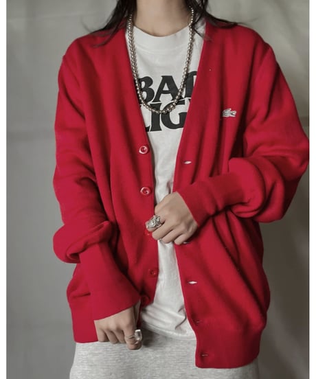 【USED】 LACOSTE Acrylic Knit Cardigan  ⑪ / 220111-016