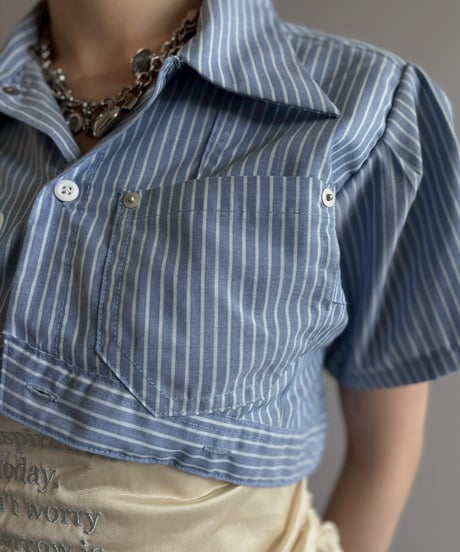 【Chinatsu Aoyama】 RE Makers Shirt Stripe/ 260702-029