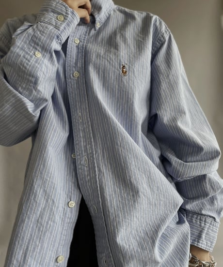 【USED】  Ralph Lauren L/S strip Shirt / 230608-001