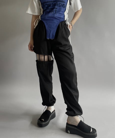 【USED】 patterned  Asymmetry Pants /240720-035