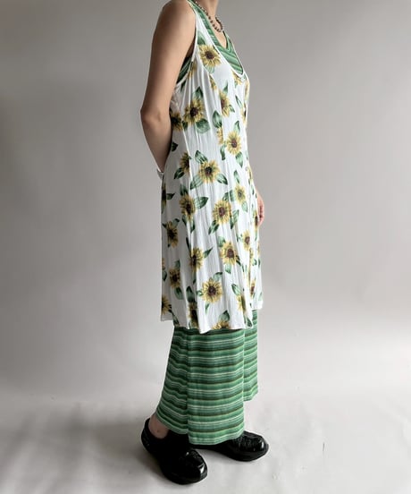 【USED】 Flower Pattern Camisole One-Piece / 250726-011
