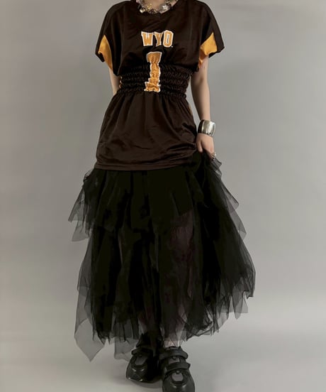 【RE;CIRCLE】 Shirring Football Shirt  /  250904-007