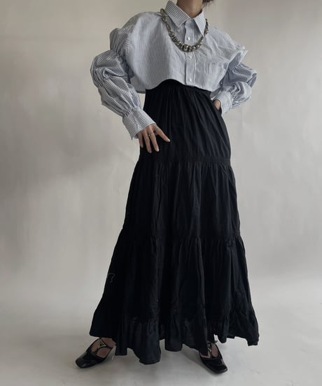 【RE;CIRCLE】 RE Short Striped Shirt / 220609-007