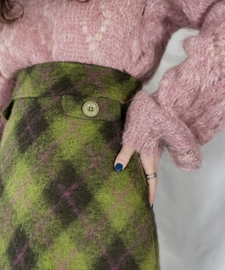 【USED】 Wool Skirt made in Italy / 220107-003
