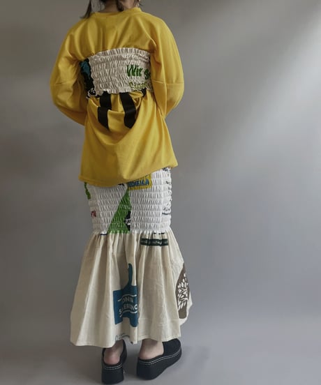 【RE;CIRCLE】RE Eco-Friendly Bag Shirring Skirt/ 230727-002