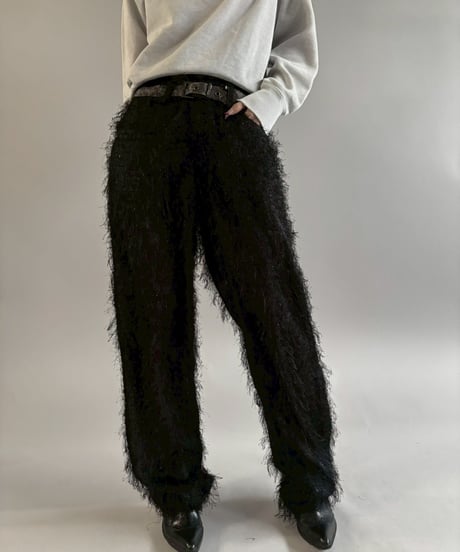 【USED】 STUDIO XTC Sheer Fringe Design Lame Pants / 260104-015