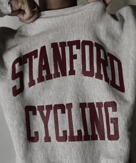 【USED】  90's Champion Reverse Weave Sweat STANFORD CYCLINE/211116-050