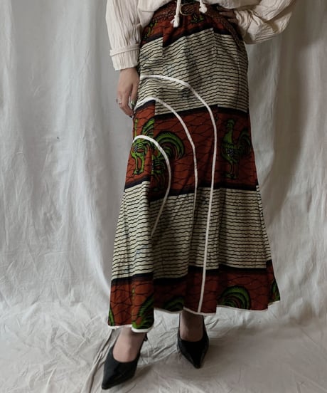 【USED】 African Batik Skirt②/210428-009