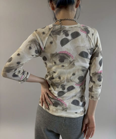 【USED】 Dog print L/S Top / 260307-003
