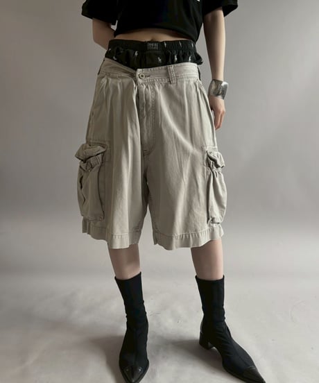 【USED】 POLO by Ralph Lauren Cargo Pocket Shorts /260509ー003