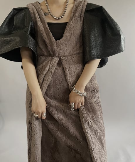 【USED】BRYAN and JOHNNY S/S  Fur Design One-Piece /240414-017