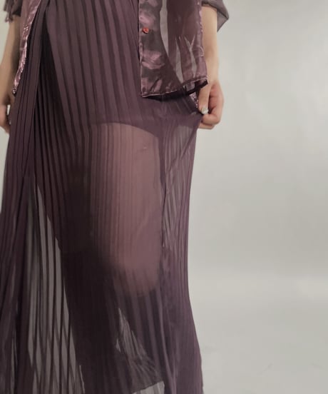 【USED】 Poly Long Skirt / 220702-004