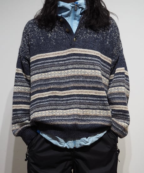 【USED】  Patterned Knit Top /240205-008