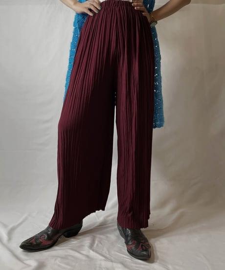 【USED】 Poly Pleats Pants/20210819-015