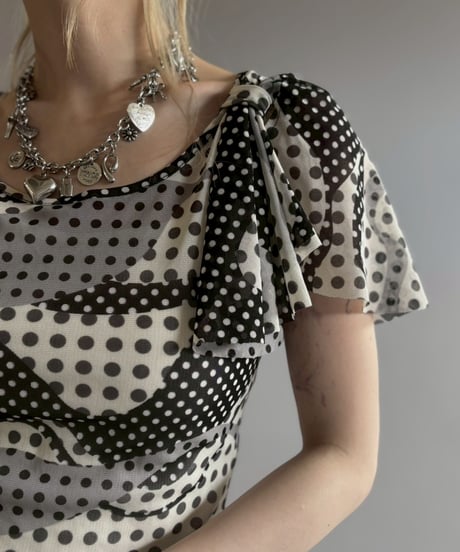 【USED】 Sheer Dot Pattern Tops / 2560613-029